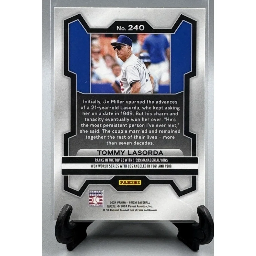 2024 Panini Prizm Baseball‎ #240 Tommy Lasorda, Los Angeles Dodgers